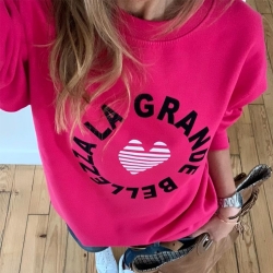 Fucsia Sweatshirt La Grande Bellezza by LesFutiles