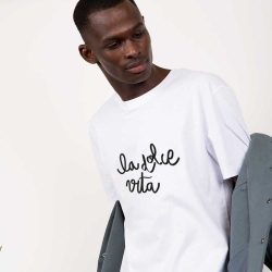 T-Shirt La Dolce Vita Blanc Homme T-Shirt La Dolce Vita Blanc Homme