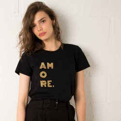 T-Shirt Amore Gold Black