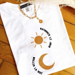 T-shirt Sole Luna Blanc