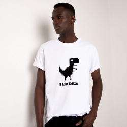 T-Shirt T-Rex Blanc Homme