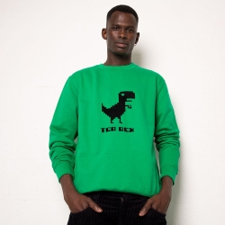 Green Sweatshirt T-Rex