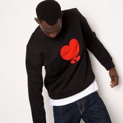 Sweat Coeur Riccardo Bleu Homme