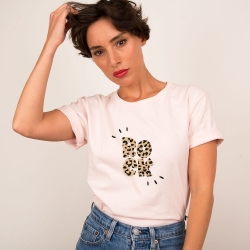 T-shirt Rock Leopard Rose