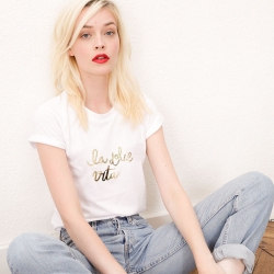 T-Shirt Blanc La Dolce Vita Gold