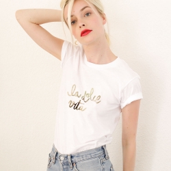 T-Shirt Blanc La Dolce Vita Gold