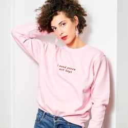 Sweat Rose I Need Pizza FEMME Faubourg54