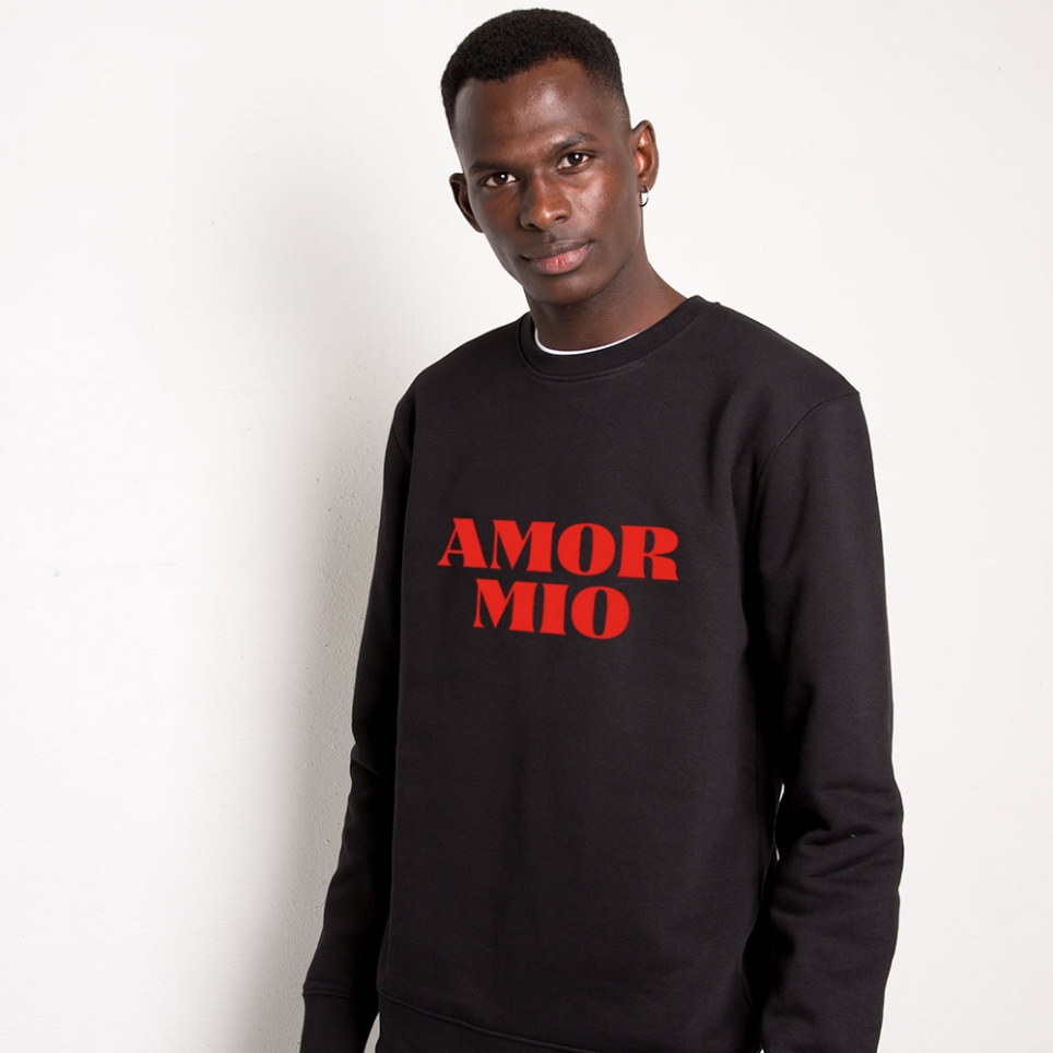 Sweat Noir Amor Mio Homme HOMME Faubourg54