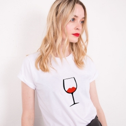 T-Shirt Blanc Bouche Margot FEMME Faubourg54