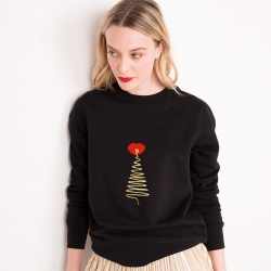 Sweat Noir Bouche Natale FEMME Faubourg54