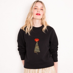 Sweat Noir Bouche Natale FEMME Faubourg54