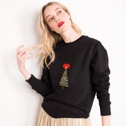 Sweat Noir Bouche Natale FEMME Faubourg54