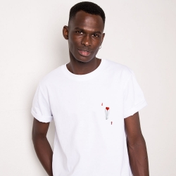 T-shirt blanc Dame de Q HOMME Faubourg54