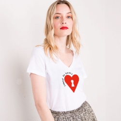 T-shirt V Coeur Alice FEMME Faubourg54