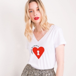 T-shirt V Coeur Alice FEMME Faubourg54