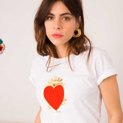 T-Shirt Blanc Coeur Antoinette FEMME Faubourg54