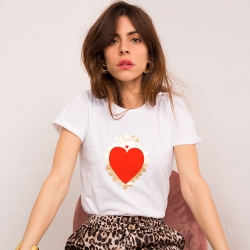 T-Shirt Blanc Coeur Antoinette FEMME Faubourg54