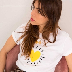 T-Shirt Blanc Vibra Coeur