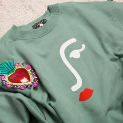 Sweat Vert Sauge Marie FEMME Faubourg54