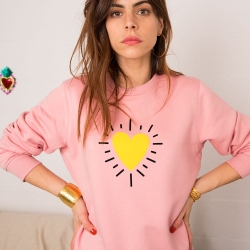 Sweat Femme Rose Poudre Vibra Coeur Faubourg54
